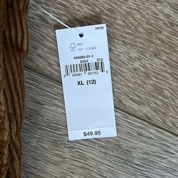 New With Tags Gap Kids Girls Brown Coduroy Skirt all Size XL - Picture 4 of 7